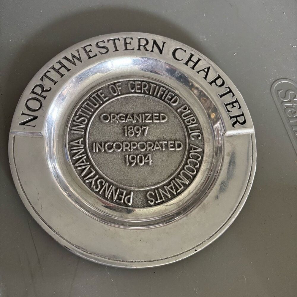 Northwest Chapter Pennsylvania Institute Of CPA’s The Wilton Co. Pewter Plate